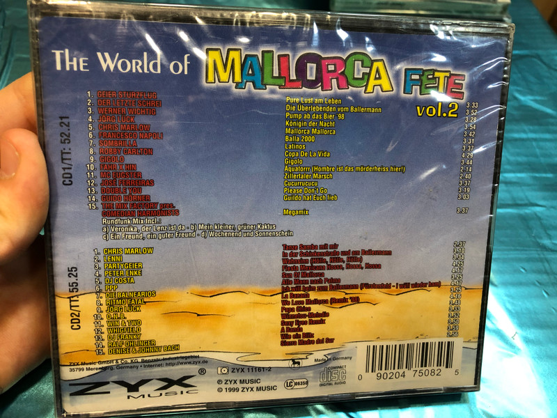 The World Of Mallorca Fete Vol.2 / Pump Ab Das Bier '98, Wahnsinn (Hölle, Hölle, Hölle), Mallorca Mallorca, ...and more / ZYX Music 2x Audio CD 1999 / ZYX 11161-2