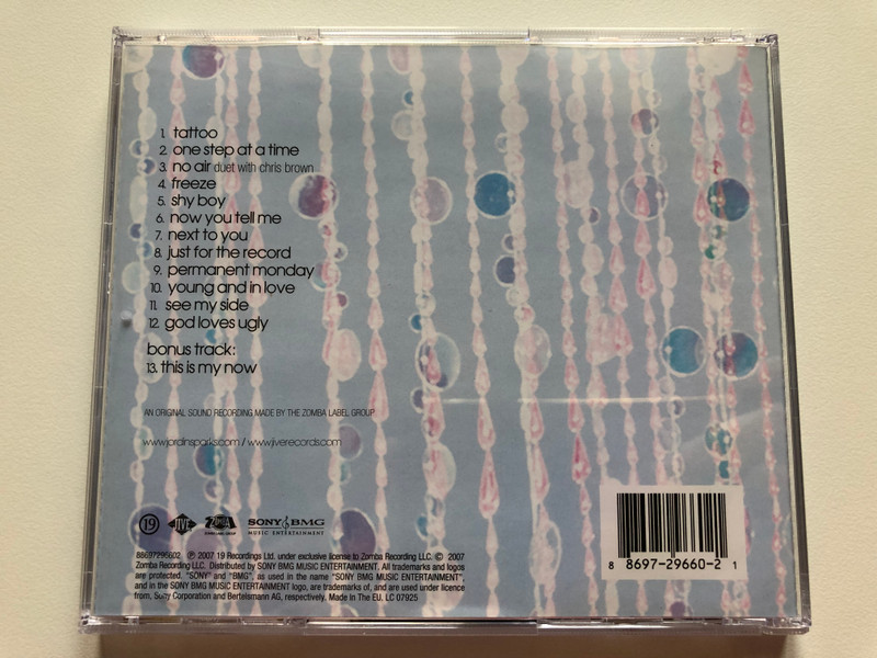 Jordin Sparks / 19 Recordings Audio CD 2017 / 88697296602