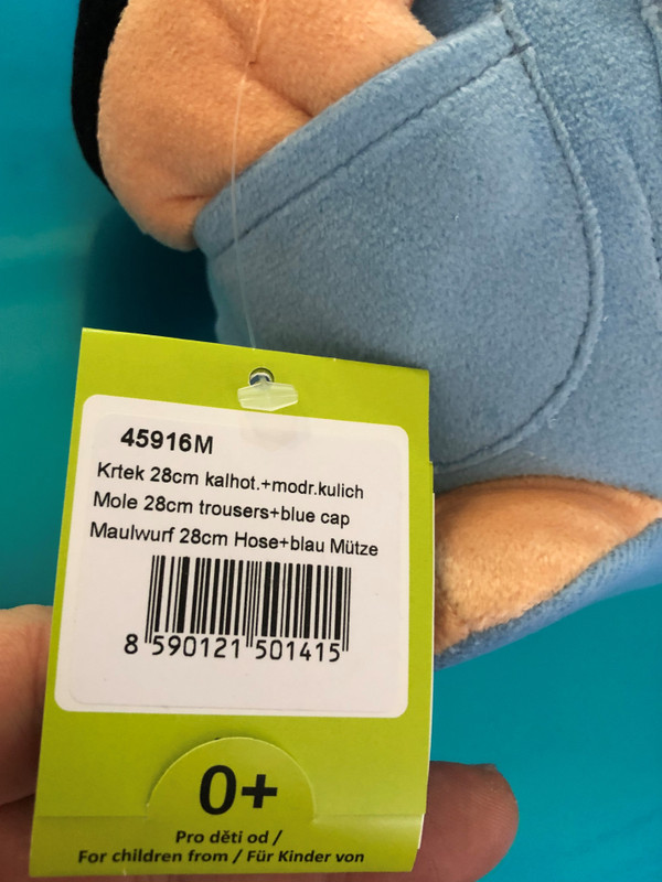 Krtek - Little Mole 28 cm with trousers and blue cap / Krtek 28 cm Kalhotky, modrý kulich / Maulwurf 28 cm Hose und blaue Mütze / 45916M / Ages 0+ (8590121501415)