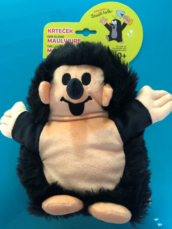 Hedgehog Hand puppet 23cm black (Little Mole) / Ježek maňásky 23cm černý (Krteček) / Igel Handpuppe 23cm schwarz (kleiner Maulwurf ) / Sündisznó kézi báb 23cm fekete (Kisvakond) / 20905A / Ages 0+ (8590121209052)