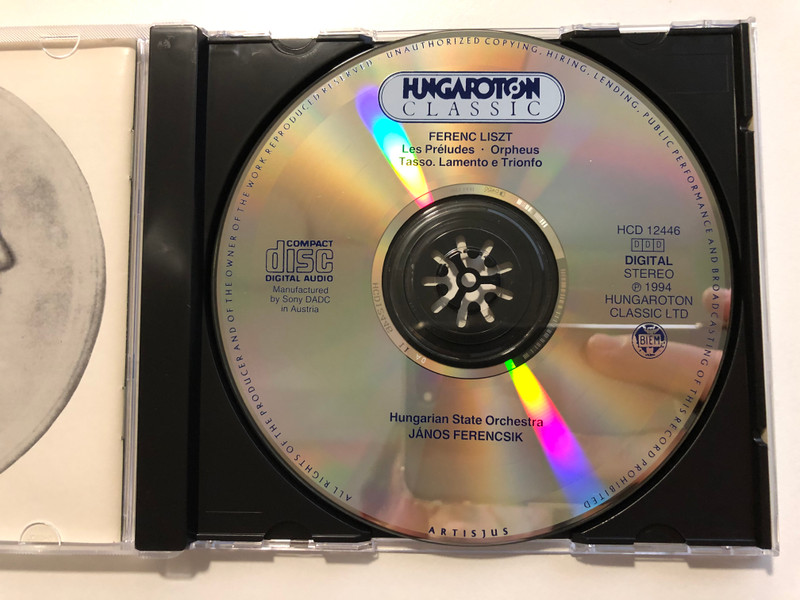 Ferencsik, Liszt - Tasso, Orpheus, Les Préludes / Hungarian State Orchestra / Hungaroton Classic Audio CD 1994 Stereo / HCD 12446