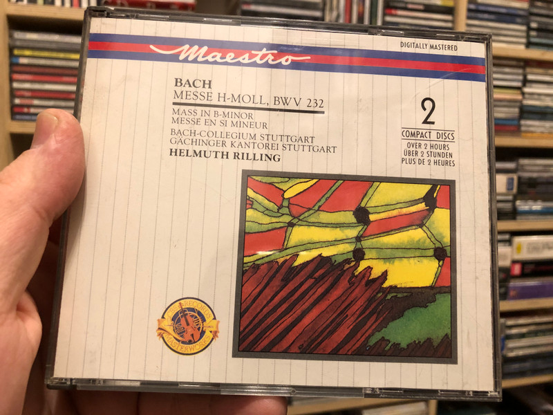 Bach - Messe h-moll, BWV 232 / Mass In B-Minor, Messe En Si Mineur / Bach-Collegium Stuttgart, Gachinger Kantorei Stuttgart / Helmuth Rilling / CBS Masterworks 2x Audio CD 1989 / M2YK 45615