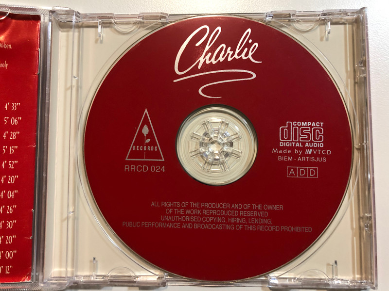 Charlie / Rózsa Records Audio CD / RRCD 024