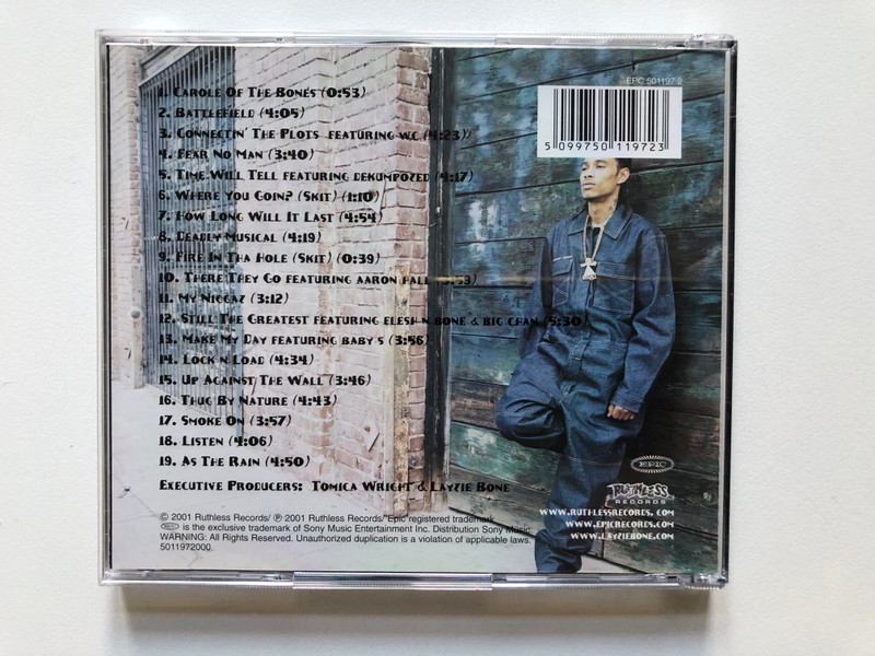 L-Burna aka Layzie Bone – Thug By Nature  Ruthless Records Audio CD 2001  501197 2 (5099750119723)