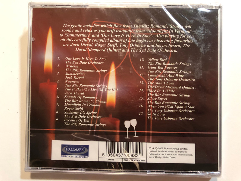 Candlelight & Wine - 17 sensuous, silky serenades / Hallmark Audio CD 2002 / 700832