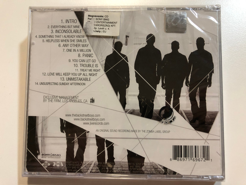 Backstreet Boys – Unbreakable / Features The Hit Single ''Inconsolable'', plus ''Helpless When She Smiles'' and ''Something That I Already Know'' / Jive Audio CD 2007 / 88697 16967 2
