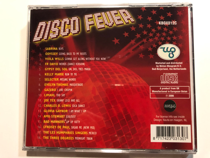 Disco Fever CD 3 / Sabrina, Odyssey, Viola Wills, Gloria Gaynor, Gypsy Del Sol, Kelly Marie, Selecter / Weton-Wesgram Audio CD 2006 / KBOX812C