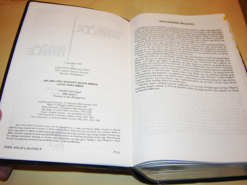Cebuano - English Diglot Bible / Good News - Cebuano Bilingual / RCPTEV 055 S.E.