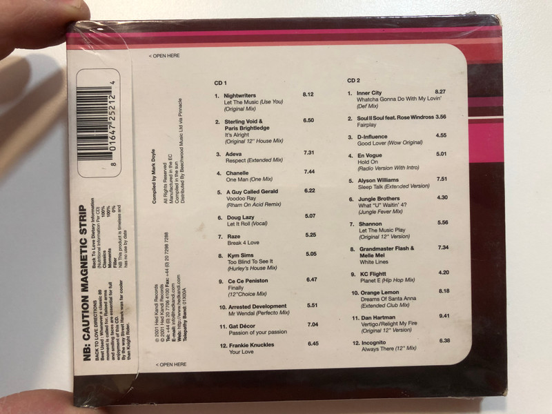 Back To Love 3 / 24 Full Length Club Classics / Featuring Gat Decor, A Guy Called Gerald, Ce Ce Peniston, Frankie Knuckles, Orange Lemon, Jungle Brothers, Soul II Soul, Incognito and many more... / Hed Kandi 2x Audio CD 2001 / HEDK021