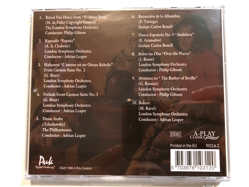 Bizet - Habanera / London Symphony Orchestra, The Philharmonia / A-Play Classics Audio CD 1996 / 9024-2