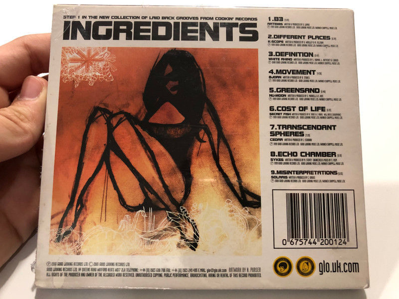 Ingredients / Cookin' Step 1 In The New Collection Of Laid Back Grroves From Cookin' Records / Cookin' Records Audio CD 2001 / CKB01