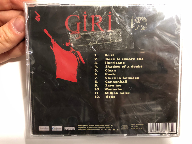 Giri / Do It, Back to square one, Hurricane, Shadow of a doubt, Clean, Roots, Stuck in between, Cannonball, Save me, Wanna be, Million miles, Gone / RoastingHouse Music Audio CD / RHRCD 676-2