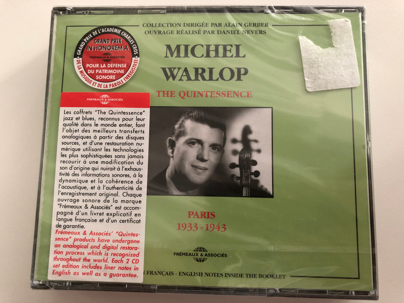 Michel Warlop – The Quintessence, Paris 1933-1943 / Collection Dirigee Par Alain Gerber Ouvrage Realise Par Daniel Nevers / Frémeaux & Associés 2x Audio CD 2013 / FA 295