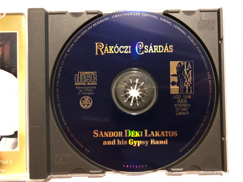 Rakoczi Csardas / Sandor Deki Lakatos  and his Gypsy Band / LaMarTi Audio CD 1997 Stereo / LCD 1008 / Déki Lakatos Sándor és cigányzenekara: Rákóczi csárdás (CD)
