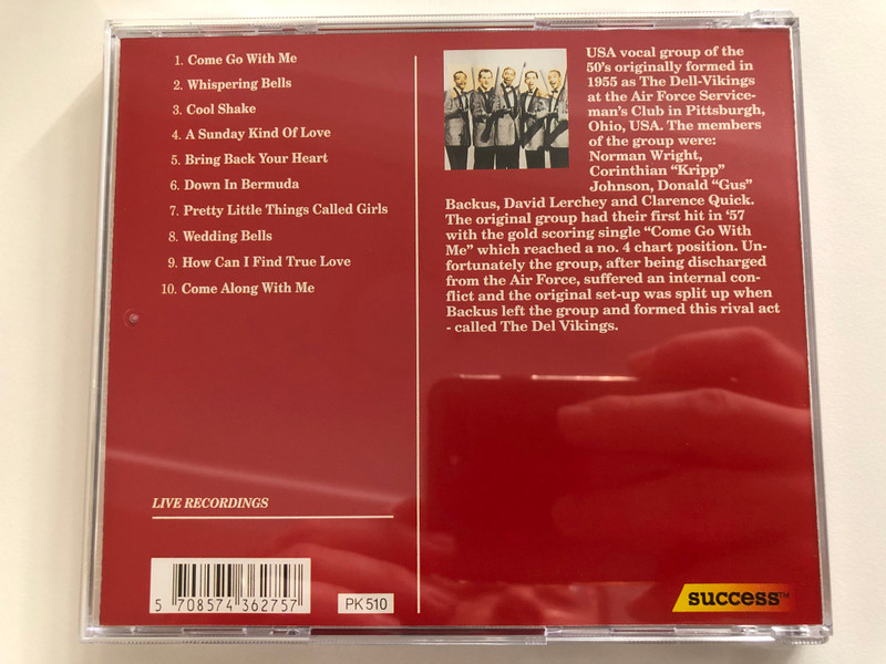 The Dell-Vikings – Come Go With Me / Biographical details on the back / Elap Music Audio CD 1996 / 16275 CD