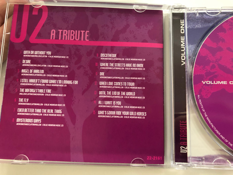 U2 A Tribute - Volume One / Post Profuction Perform / Where The Streets Have No Name, Discotheque, Angel Of Harlem, Mysterious Ways, With Or Without You, And More... / Maverick Music Audio CD / 22-2161