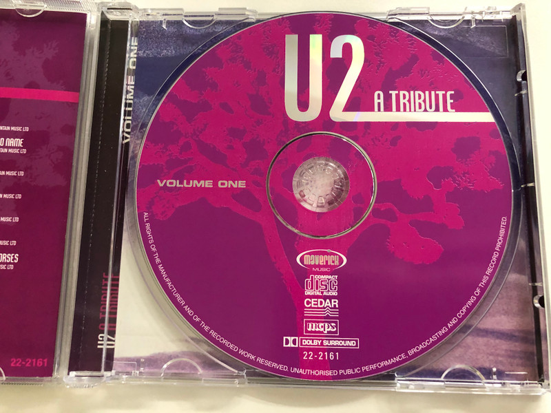U2 A Tribute - Volume One / Post Profuction Perform / Where The Streets Have No Name, Discotheque, Angel Of Harlem, Mysterious Ways, With Or Without You, And More... / Maverick Music Audio CD / 22-2161