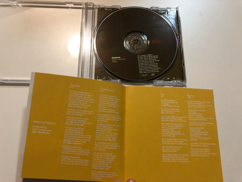 Catatonia – Paper Scissors Stone / Blanco Y Negro Audio CD 2001 / 8573 88848 2