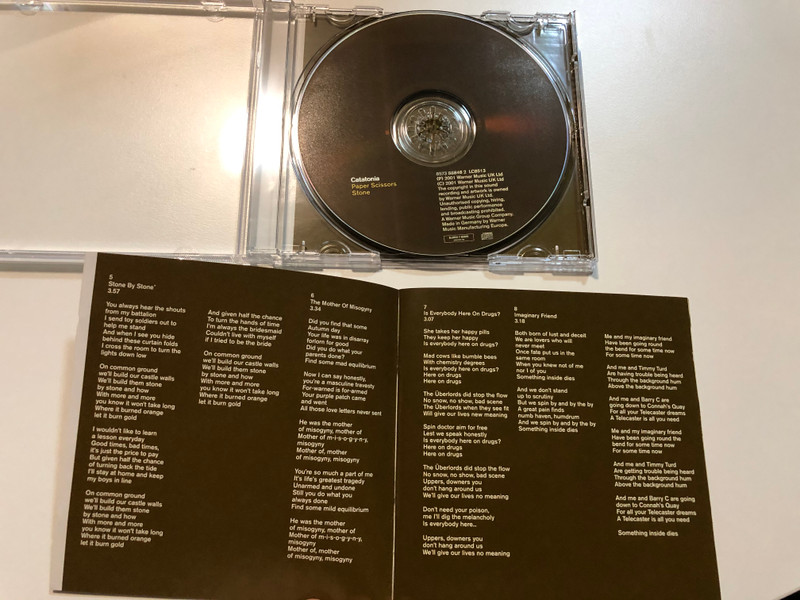 Catatonia – Paper Scissors Stone / Blanco Y Negro Audio CD 2001 / 8573 88848 2