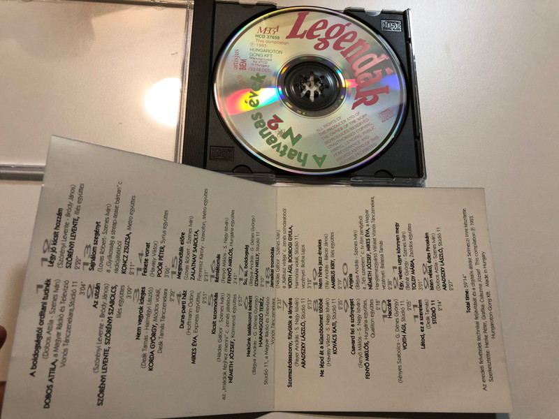 Legendák - A Hatvanas Évek № 2. / Nekünk Találkozni Kellett, Csavard Fel A Szőnyeget, Légy Jó Kicsit Hozzám, Fekete Vonat, Isten Véled, Édes Piroskám / Mega Audio CD 1993 / HCD 37658