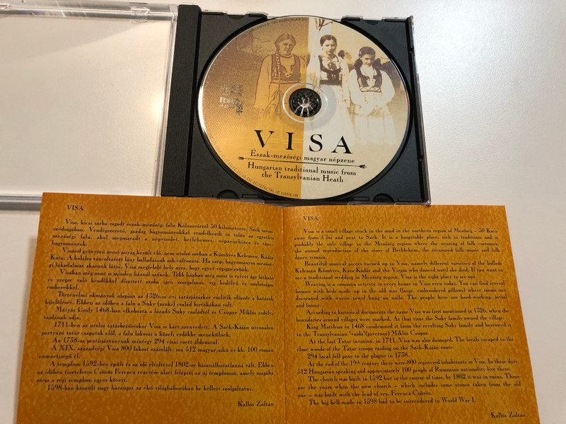 Visa - Észak-mezőségi Magyar Népzene = Hungarian Traditional Music From The Transylvanian Heath / Fonó Records Audio CD 2001 / FA-092-2