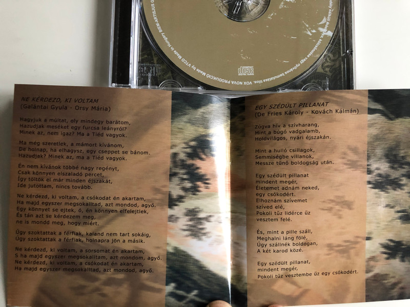 Gergely Éva – Valahol Magyarországon / Vox Nova Produkció Audio CD / GÉ 001