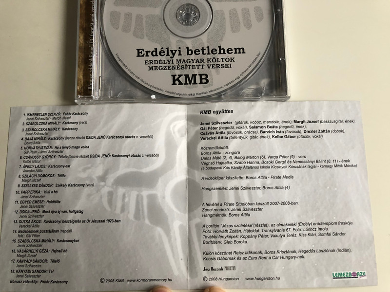 Erdelyi betlehem - Erdelyi Magyar Koltok Megzenesitett Versei / a.d. MMVIII / Hungaroton Audio CD 2008 / HCD 71246
