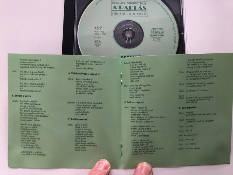 Presser GáborM Sztevanovity Dusán – A Padlás / Mega Audio CD 1993 / HCD 37727
