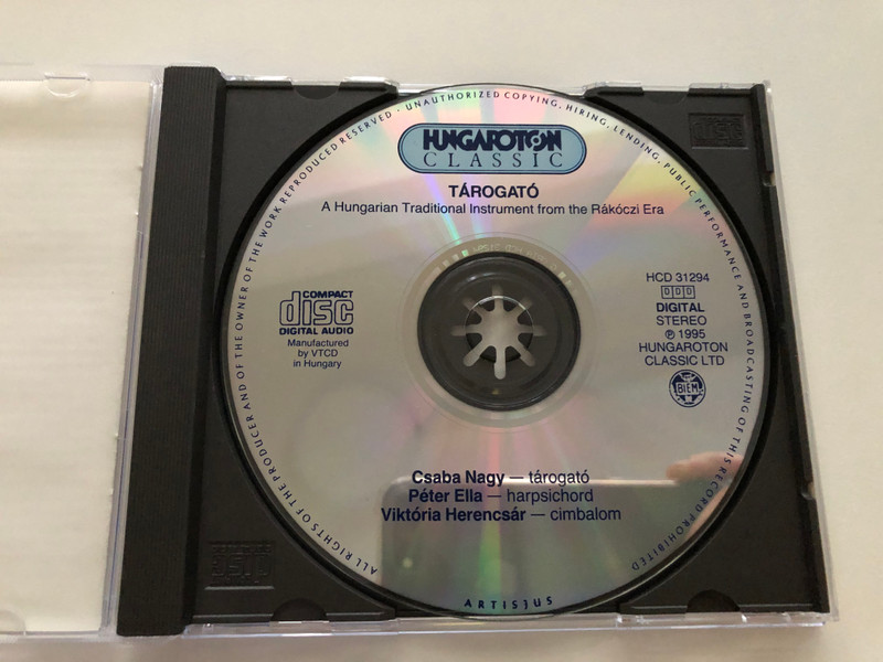 Tárogató - A Hungarian Traditional Instrument From The Rákóczi Era / Works by Ferenc Farkas, Benedetto Marcello, Arcangelo Corelli, Esprit Philippe Chedeville / Csaba Nagy - tarogato / Hungaroton Audio CD 1995 Stereo / HCD 31294