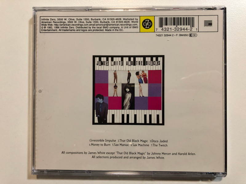 James White And The Blacks – Sax Maniac / Infinite Zero Audio CD 1996 / 74321 32944 2