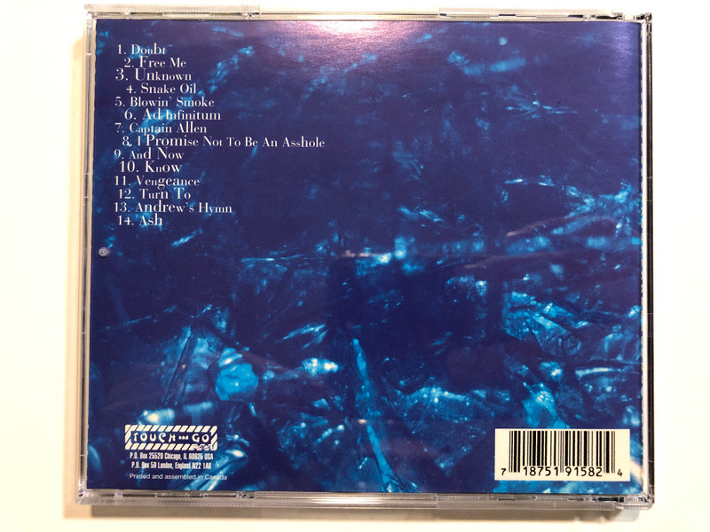 Arcwelder – Entropy / Touch And Go Audio CD 1996 / TG158CD