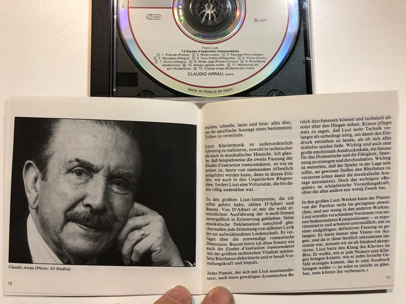 Liszt – 12 Etudes D'Exécution Transcendante / Claudio Arrau / Philips Audio CD / 416 458-2