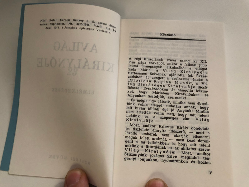 A világ királynője - Szalézi művek by Erdey Ferenc / Hungarian Catholic reflections on Virgin Mary / Paperback / Lelki kultúra könyvek 23 (AVilágKirálynője)