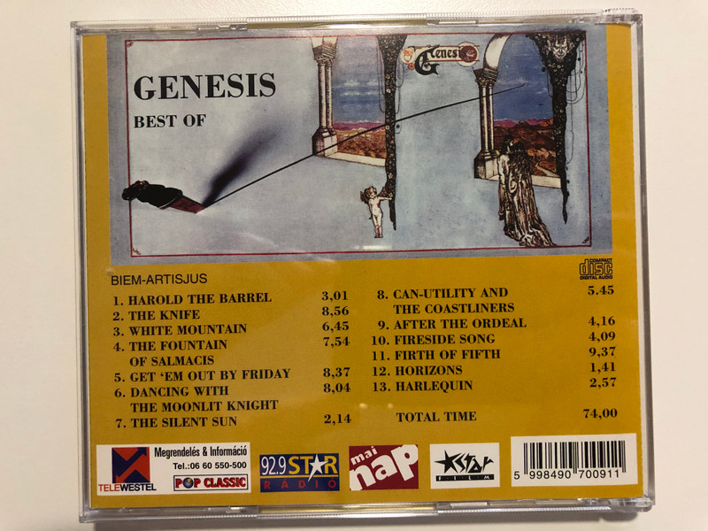 Best Of Genesis / Total Time: 74,00 / Pop Classic / Euroton Audio CD / EUCD-0091