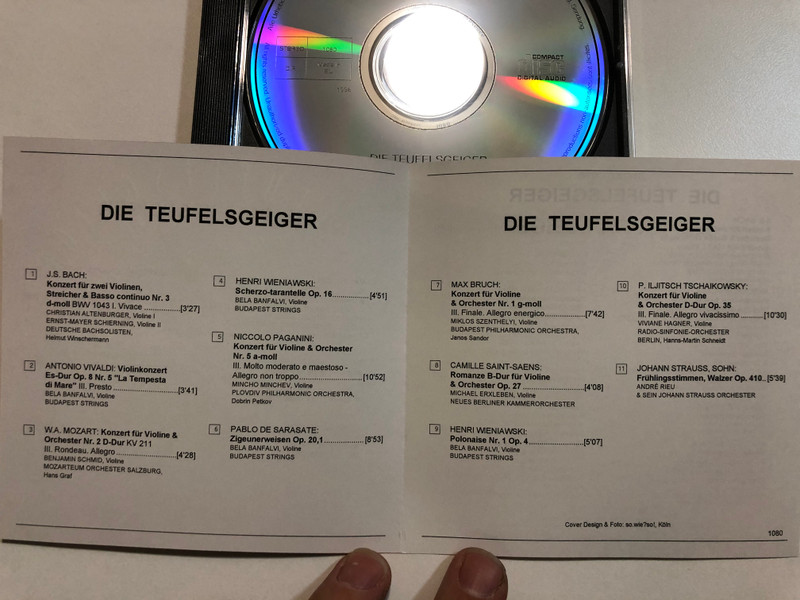 Die Teufelsgeiger - Virtuose Violine / Michael Erxleben, Christian Altenburger, Bela Banfalvi, Benjamin Schmid, Viviane Hagner, ... / Song Digital Audio CD Stereo / 1080