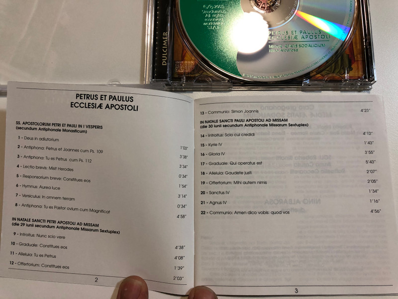 Petrus Et Paulus - Ecclesiae Apostoli / Coro Gregoriano, Mediae Aetatis Sodalicium, Nino Albarosa / Stradivarius Audio CD 2003 / STR 33600