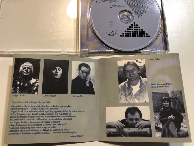 Szárnyakon Fekszem - Mohai Gábor, Sebestyén Márta, Binder Károly, Nagy Laszlo, Szecsi Margit, Kondor Bela / Gramy Records Audio CD 1999 / GR-019
