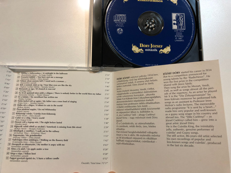 Gyongyviragos Kiskertemben - Hungarian Songs / Hogyha ír majd édesanyám, Kecskebéka felmászott a fűzfára, Az asszony ha veszekszik, Édesanyám kössön kendőt, Lenn a délibábos Hortobágyon / Lamarti Audio CD 1997 Stereo / LCD 1014
