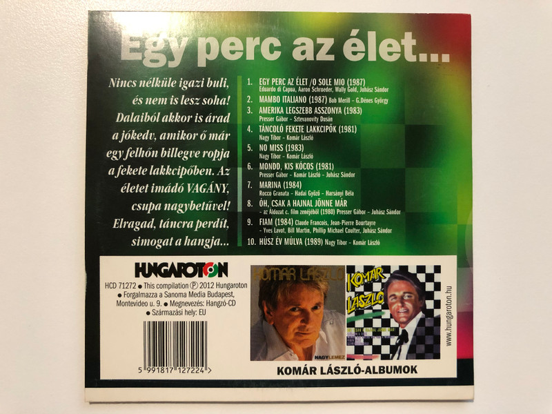 A Story Bemutatja: Komár László 10 Slager! - Egy Perc Az Élet... / Hungaroton Audio CD 2012 / HCD 71272