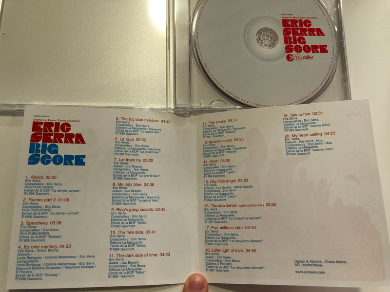 Eric Serra – Big Score (Original Luc Besson Picture Soundtrack) / Capitol Music Audio CD 2005 / 072434749622 6