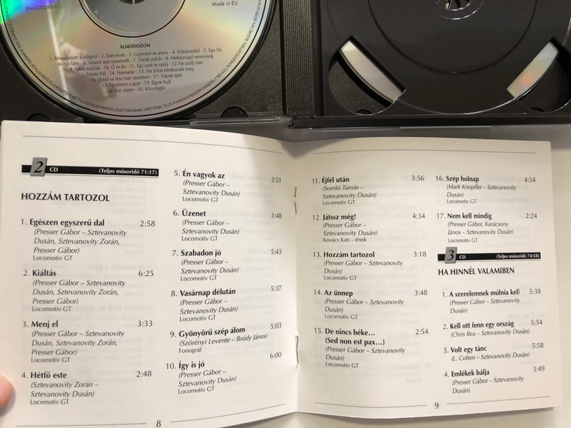 Zorán / Reader's Digest Hungary 3x Audio CD 2002 / RM-CD0295-1-3