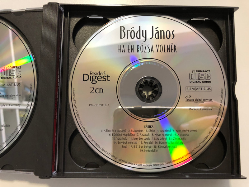 Bródy János – Ha Én Rózsa Volnék / Reader's Digest 4x Audio CD 2009 / RM-CD09112-1-4