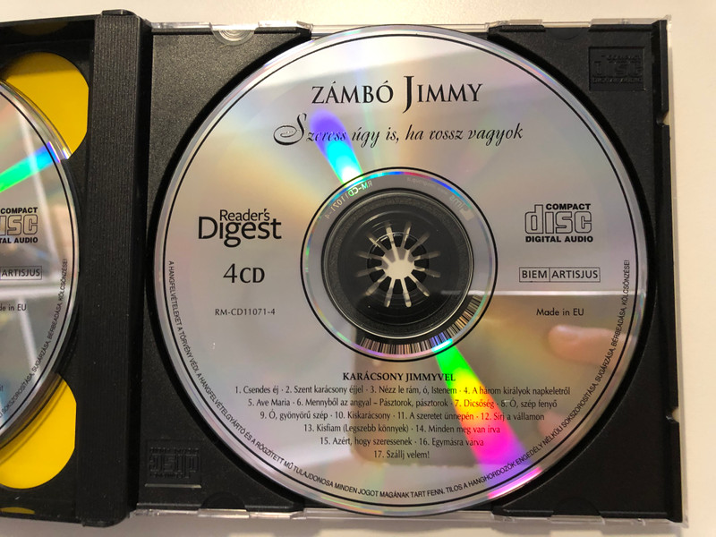 Zámbó Jimmy – Szeress Úgy Is, Ha Rossz Vagyok / Reader's Digest Hungary 4x Audio CD 2011 / RM-CD11071-1-4