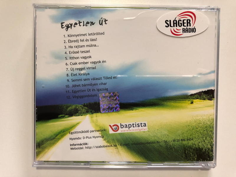 Szabo Balazs - Egyetlen ut / Hungarian Christian CD / Szerzoi kiadas Audio CD / Szabó Balázs - Gospel zenész