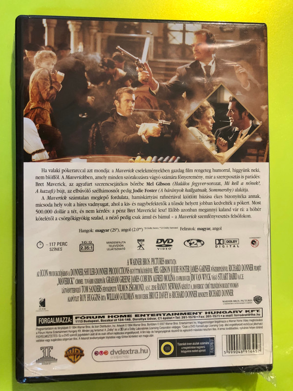 Maverick DVD 1994  Maverick - Halálos Póker - Directed by Richard Donner 