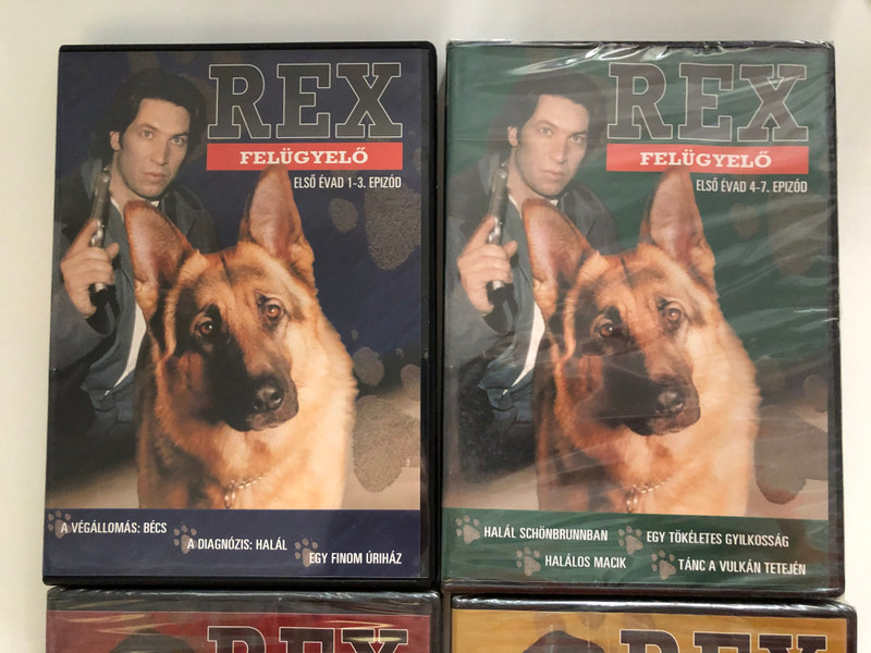 Inspector Rex 4x DVD SET 2007 Komissar Rex - Rex felügyelő / Directed by Bodo Fürnesien / Starring: Tobias Moretti, Karl Markovich, Wolf Bachofner, Fritz Muliar / Season 1, Episodes 1-14 (5999546330748.)