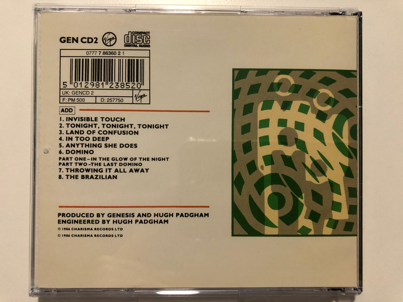 Genesis – Invisible Touch / Virgin Audio CD 1986 / GEN CD2