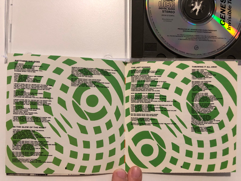 Genesis – Invisible Touch / Virgin Audio CD 1986 / GEN CD2