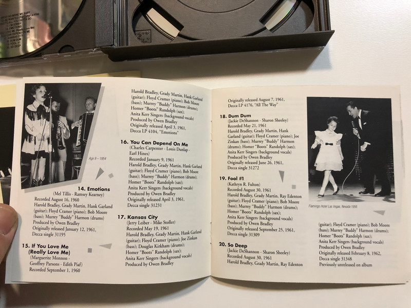 Brenda Lee – Anthology 1956-1980 / The Definitive Brenda Lee Collection 40 Songs on Two Compact Discs. Contains all of her Top 20 Pop Hits. / Contains 1 Hour 45 Minutes of music / MCA Records 2x Audio CD 1991 / MCD 10384