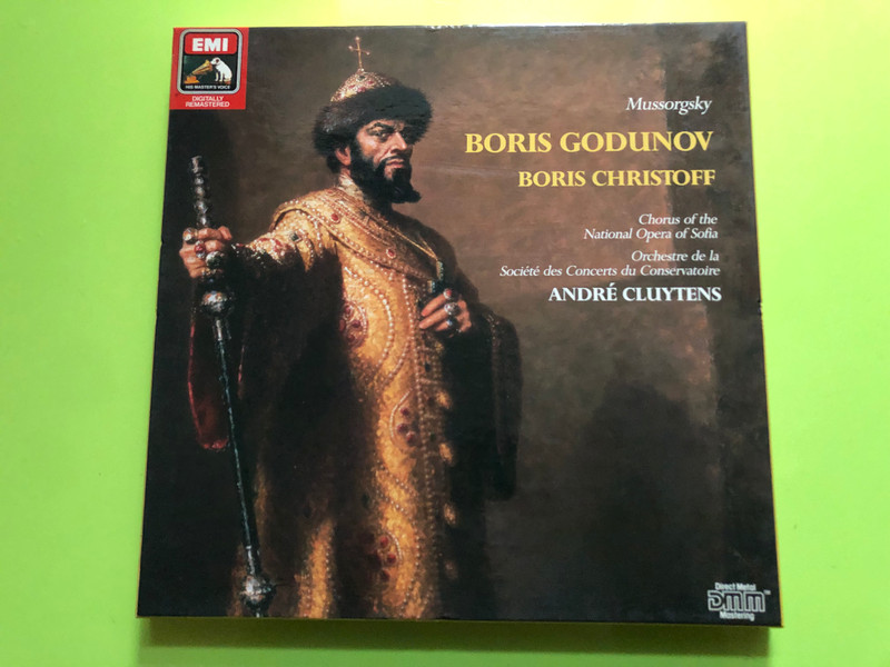 Mussorgsky: Boris Godunov, Boris Christoff / Chorus of the National Opera of Sofia, André Cluytens / His Master's Voice 3x LP 1987 Stereo / 29 1302 3